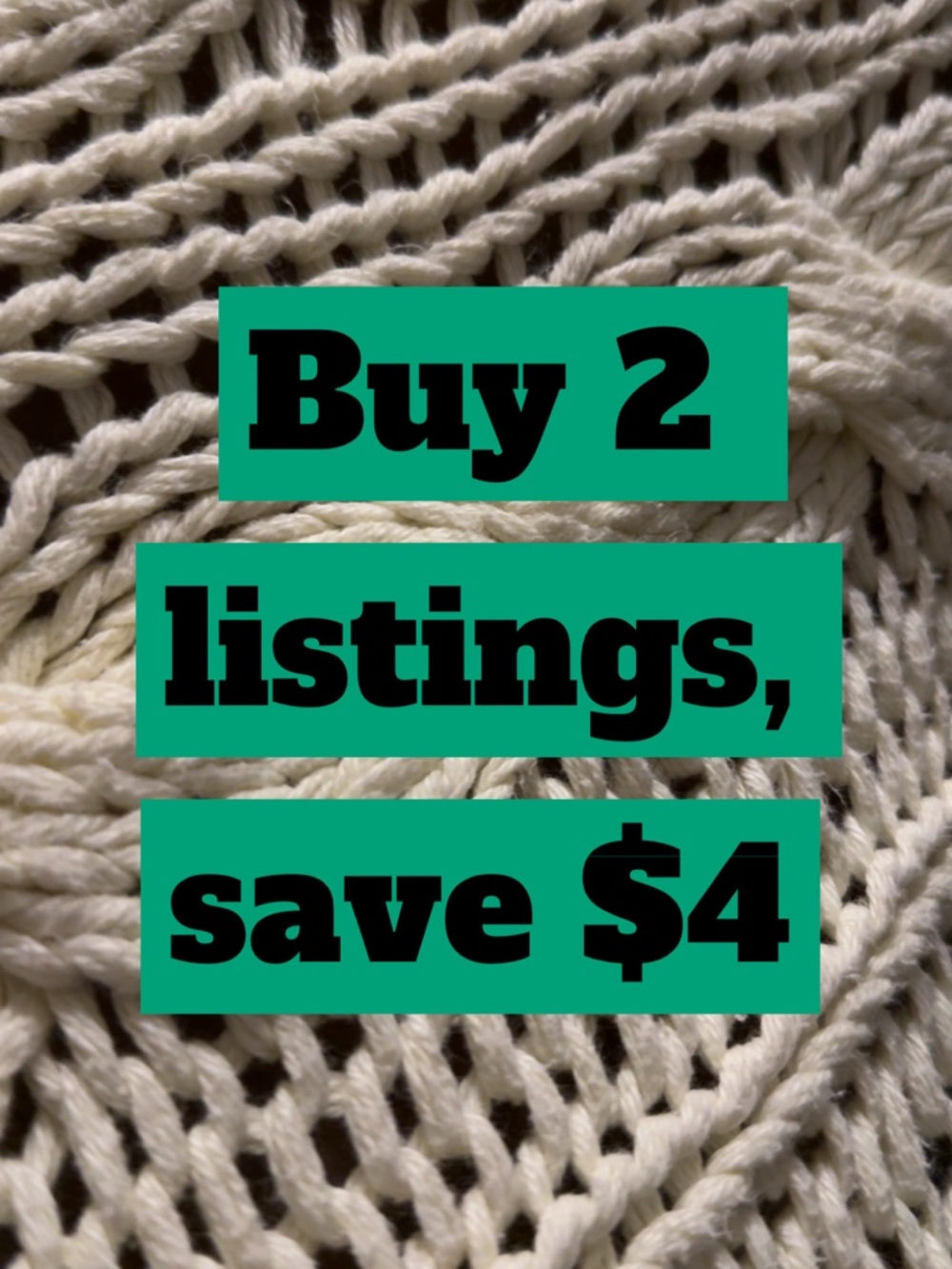 $4 off when bundling 2 listings 🛍️